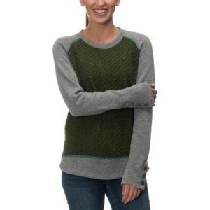 Prana Recycled Wool Blend Cable knit Aya Sweater